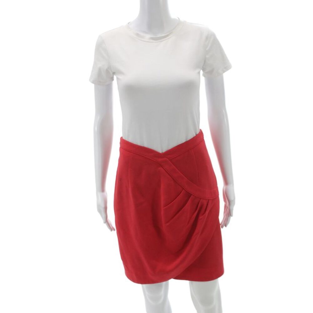 Leifsdottir Women Red Tulip Mini Skirt 60% Acetate Size 8